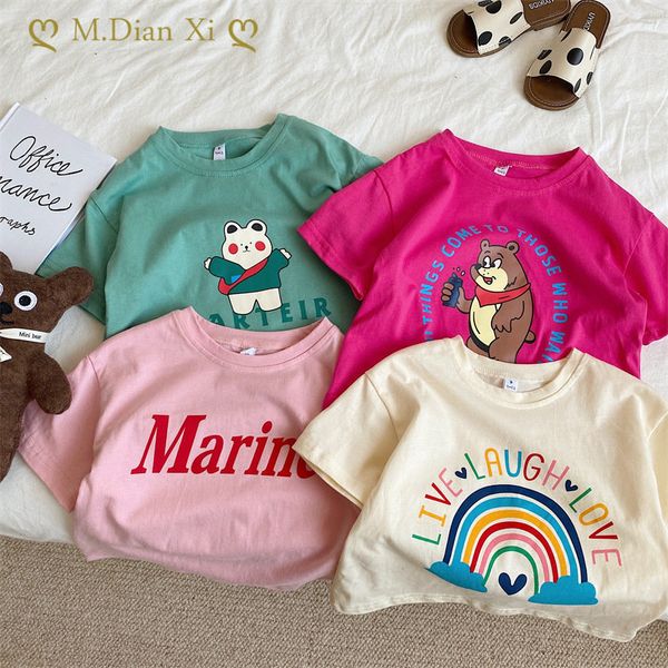 

clothing sets children s baby western blockbuster short sleeved t shirt 2023 summer little girl cotton t kids clothes 230630, White