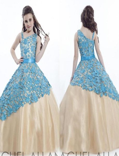 

rachel allan spaghetti ball gowns lace zipper sweep train girls pageant dresses flower kids wear hy11443539261, White;red