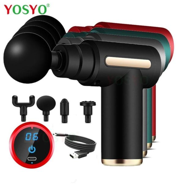 

fascia gun muscle relaxation pocket massage stick mini lcd 20 gears fitness body masseur shoudler pain remove 2202227043609