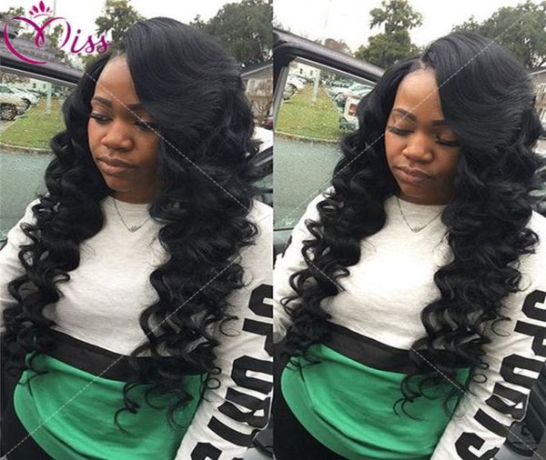 

natrual black color brazilian hair loose deep wave full lace human hair wig lace front wig with baby hair 6794969, Black;brown