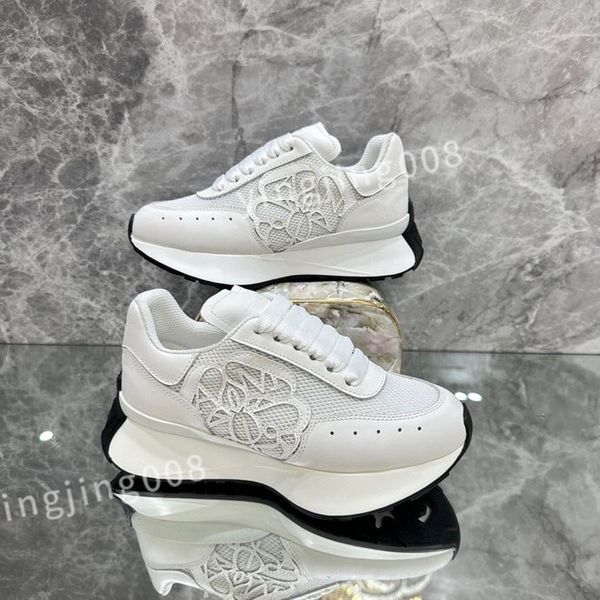 

2023 new men women casual shoes canvas sneaker platform triple lace up canva fashion chaussure size 35-46 xinshidai230404, Black
