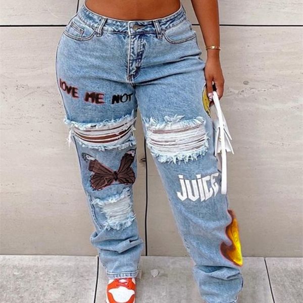 

women s plus size pants lw high waist print stretchy jeans straight zipper fly daily sheath fashion women s pants streetwears 230629, Black