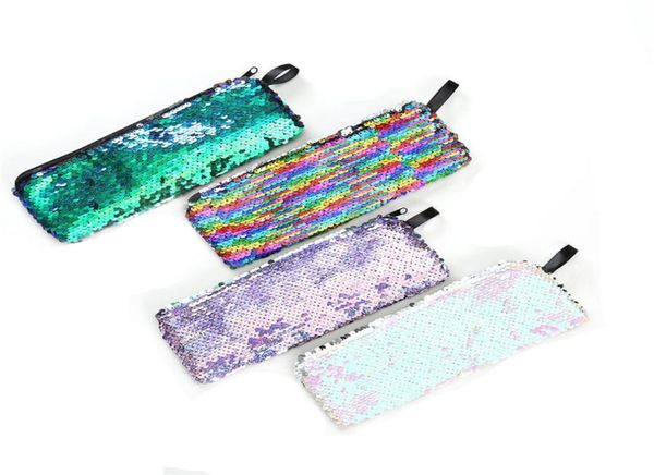 

mermaid sequin storage bag student pencil case stationery change package female make up wrap colorful zipper portable 2 6sm c19722595