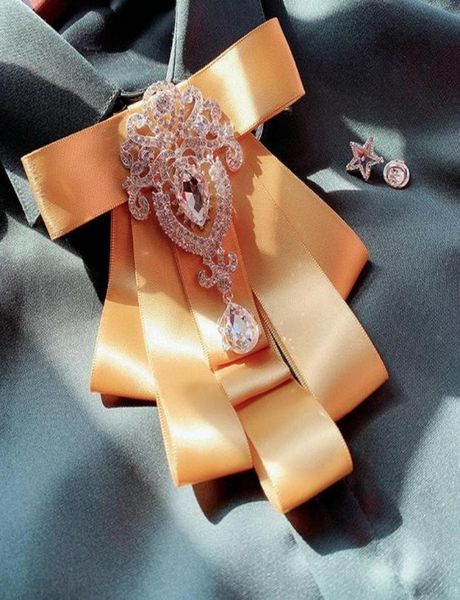 

bow ties elegant women men neck collar shirt tie cravat handmade wedding necktie decoration rhinestone crystal bowtie accessories3047305, Black;gray