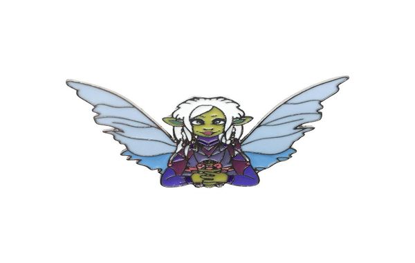 

cartoon brooch of the same style european and american ins series cartoon elf pin jewelry metal anti light buckle clothing accesso6994174, Blue