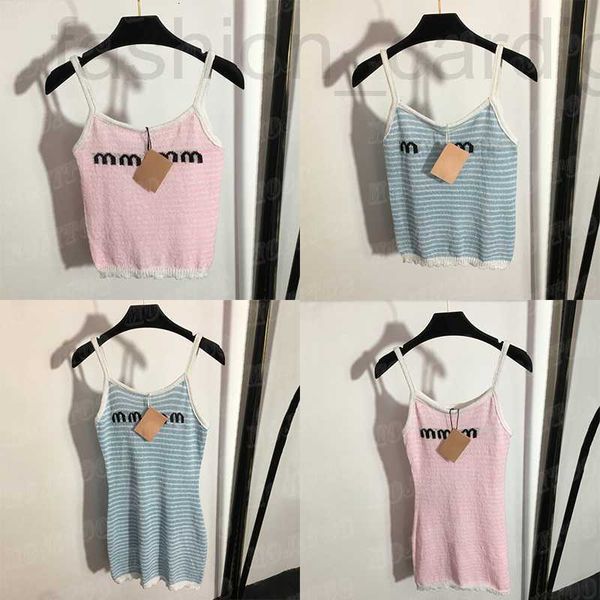 

women's plus size t-shirt designer letter striped knit vest dress t shirts for women summer tanks charm ladies sling short skirts part, Black