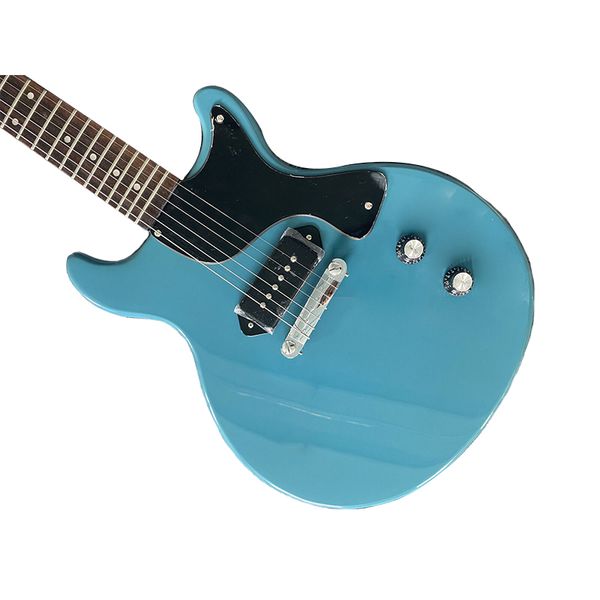 

electric guitar junior blue color active pickup and neck