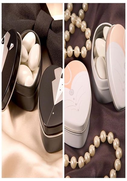 

20pcslot bride and groom wedding favor boxes of dressed to the nines wedding dress mint tin candy box4508821