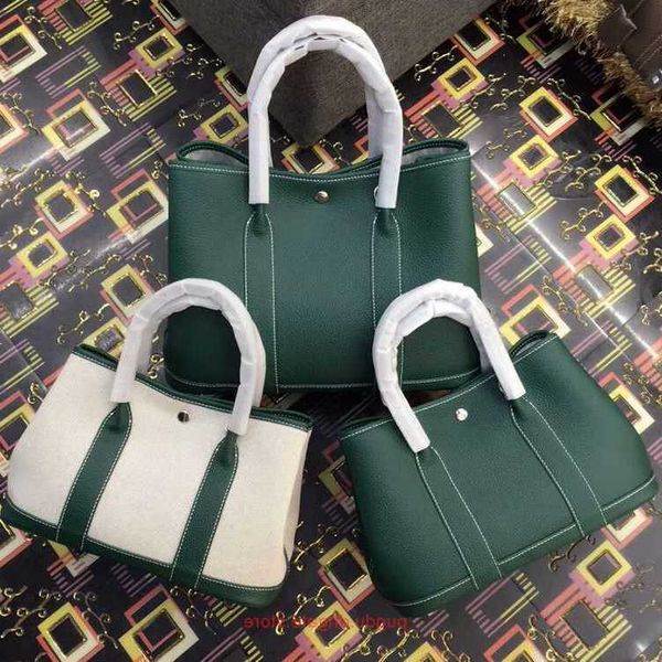

original h home tote bags wholesale 2023 new garden bag tote genuine leather womens litchi pattern head layer cowhide fashion handheld for h