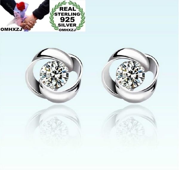 

omhxzj whole fashion jewelry rotary love 925 sterling silver stud earrings ys097664563, Golden;silver