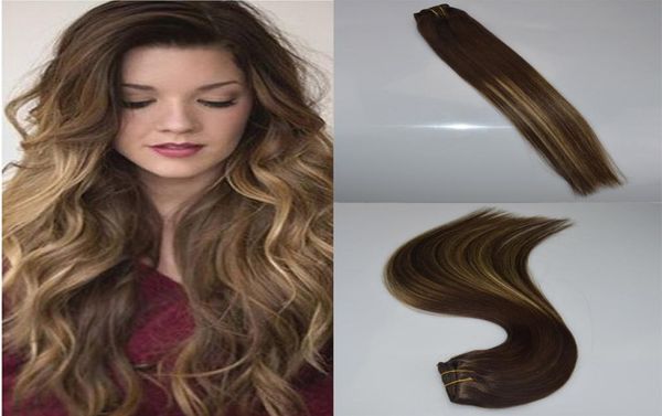 

ombre color 3 fading to 24 14quot24quot 7pcs 120g balayage highlights full head real human hair clip in extensions4019347, Black;brown