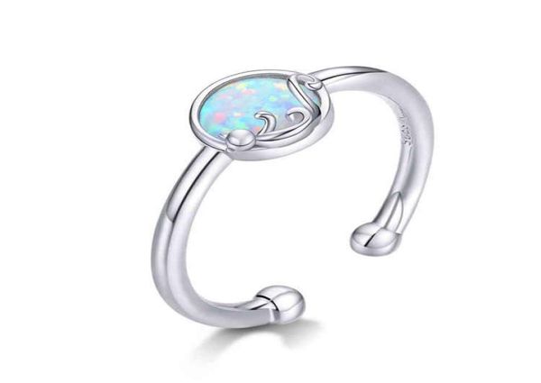 

women open finger rings adjustable simple dign 925 sterling sier opal ring8369643