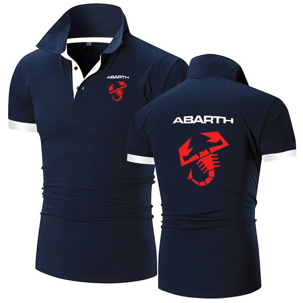 

men's polos summer men's polo shirt abarth printing casual cotton short sleeves man harajuku classic custom t-shirts 230630, White;black