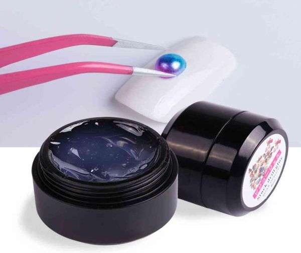 

1 bottle glitter diy nail art rhinestone gel glue uv gel nail polish adhesives super sticky for art decoration tools sa0331430576, Red;pink