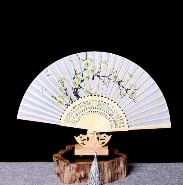 

chinese style ladies classical folding fans bamboo japanese style and wind gift fan folding fan head blue and white bird beauty fa8673867