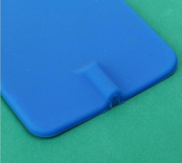 

12pcs blue reusable rectangular electrode pads non gelled carbon rubber electrodes for ems tens microcurrent with 20mm hole 714718046