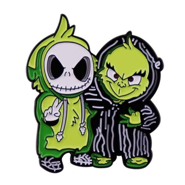 

cartoon green friends pin holloween brooch horror brooch badges7374618, Blue