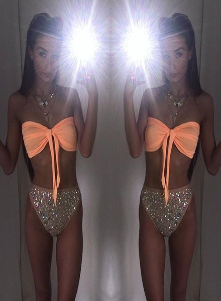 

2021women diamond rhinestone solid bikinis set women swimwear swimsuit bathing beachwear 20178369935