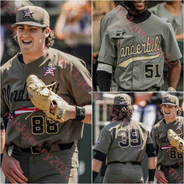

vanderbilt college custom wears stitched james baseball commodores jersey jack bulger tate kolwyck chris mcelvain carter holton dev, Blue;black