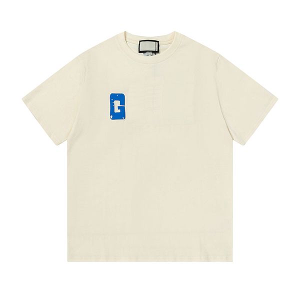 

mens t shirt mens and womens couple designer fashion gs designer t shirt deluxe round neck pullover pure cotton breathable short sleeve casu, White;black