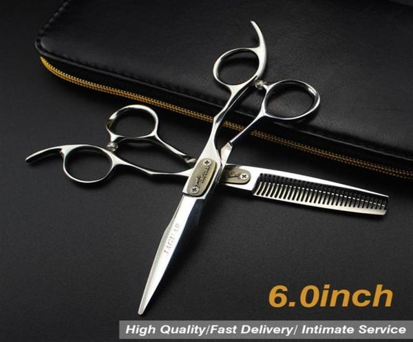 

6 0 silver japanese hair scissors hairdressing scissors shears hairdresser shaver haircut model number size265x6505643