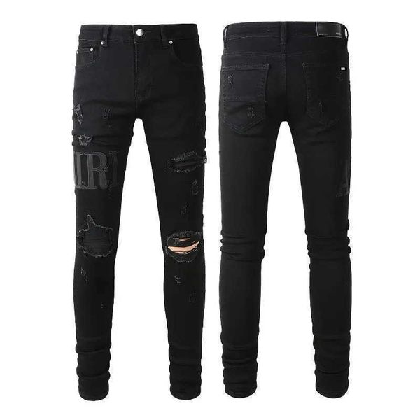 

2023 new arrivals amirs mens luxury designer denim jeans holes trousers jean coolguy biker pants man clothingug49ksj0, Blue