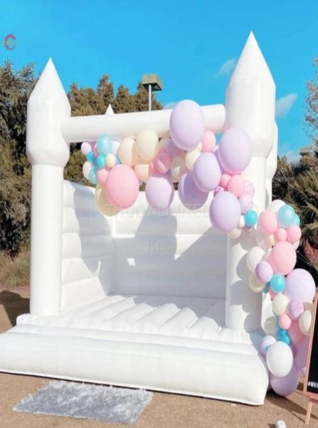 

door delivery outdoor games activities commercial white inflatable wedding bouncer bounce house for air jumper moonwalk2460319