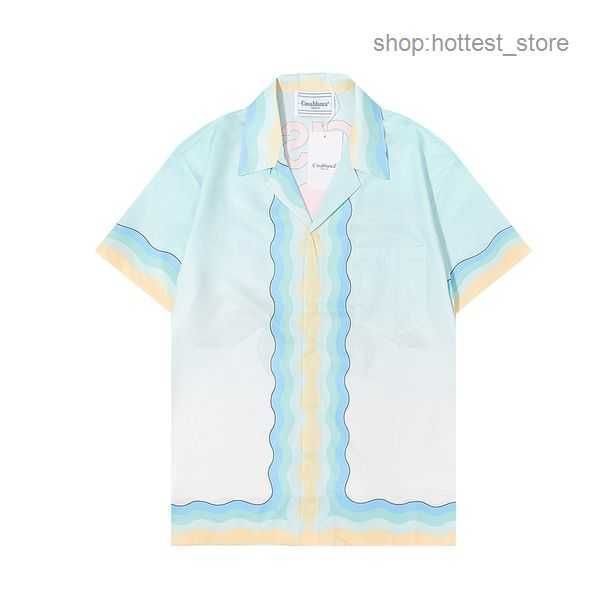 

casablanca shirt men designer shirts casa blanca fit casual popular polo men's clothing uality dress us size -3xl 449, White;black