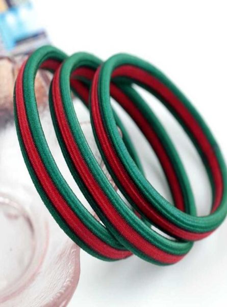 

classic south korea hair accessories green red patchwork color elastic hair band ring rope circle cord gum tie girls stretchy scru5744695, Slivery;white