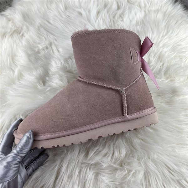 

designer snow boots women's fur integrated wear-resistant women's wool boots brown grey comfortable warmth 35-44, Black
