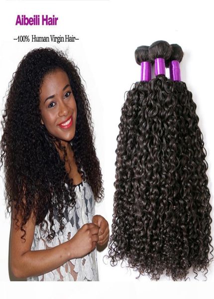

virgin hair bundles body wave straight loose deep water kinky curly remy hair1940748, Black;brown