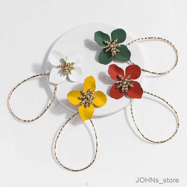 

stud flower handmade earrings sisters youth romantic earrings dance party fashion jewelry r230630, Golden;silver