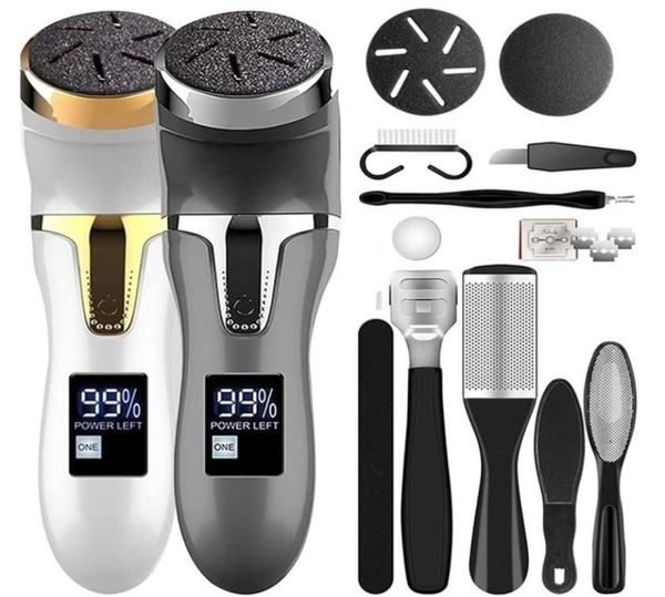 

rechargeable electric foot rasp pedicure sander ipx7 waterproof 3 grinding heads to eliminate feet dead skin 220110257r2086706