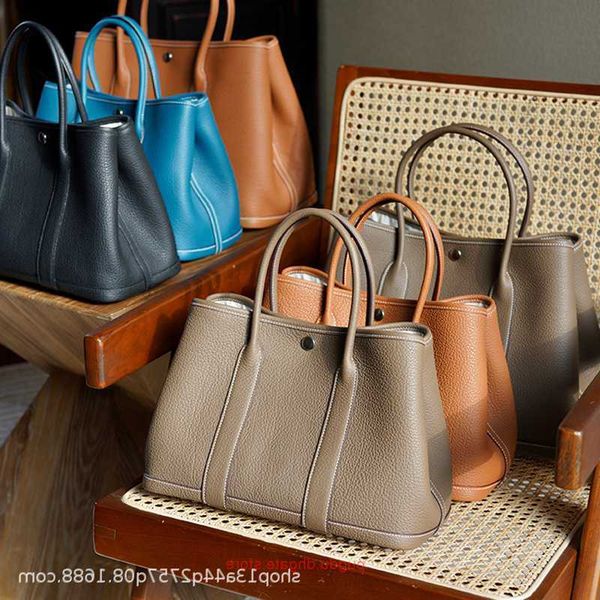 

original h home tote bags wholesale bag 2023 new fashion garden bag leather women's large capacity bucket one shoulder portable tote br