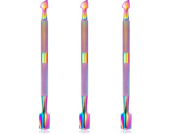 

wholes cuticle pusher cutter remover stainless steel colorful6220318