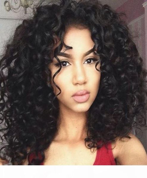 

8a virgin brazilian kinky curly full lace wig with baby hair glueless full lace kinky curly human hair wigs for black women7667846, Black;brown