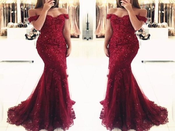 

prom dresses 2019 elegant red burgundy sweetheart offshoulder glamorous mermaid evening gowns plus size vestidos de festa5282123, Black