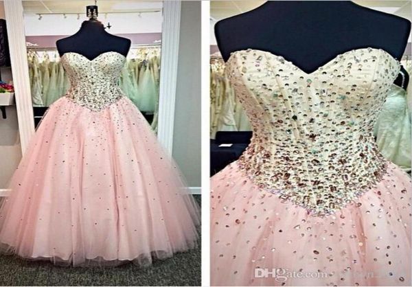 

pink sweetheart quinceanera ball gowns prom dresses spring summer backless tulle plus size evening dress lace up beaded celebrity 8019499, Black