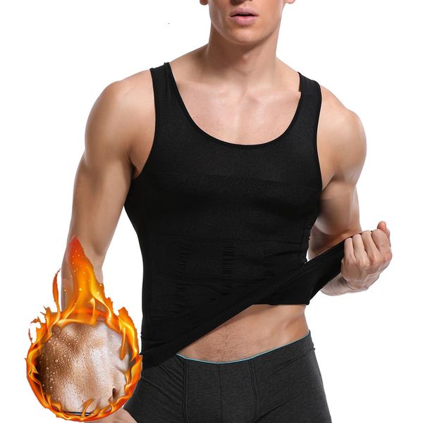 

waist tummy shaper 3xl men slimming body trainer vest control posture shirt back correction abdomen tank shaperwear 230629