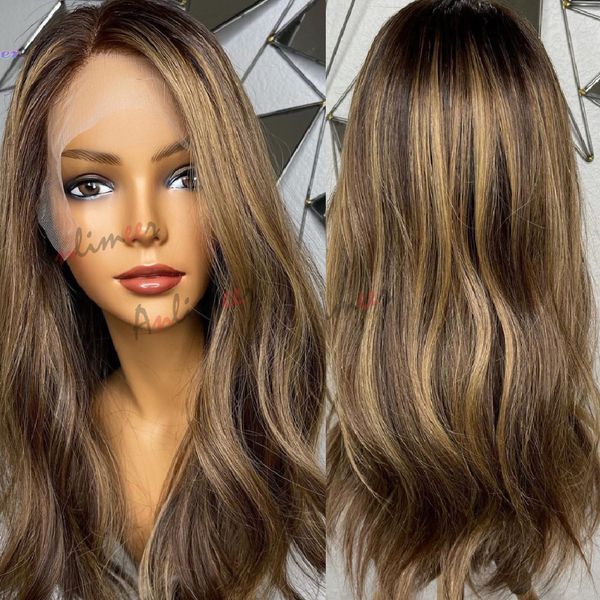 

lace wigs honey blonde colored silk base lace front highlight s for women 4x413x413x6 lace full 360 230629, Black;brown