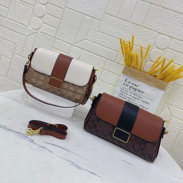 

luxury designer bag women's handbag real leather bag flap shoulder bag