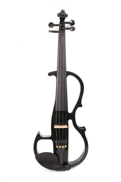 

new black electric silent violin 4/4 sweet tone case chorus effect #ev8