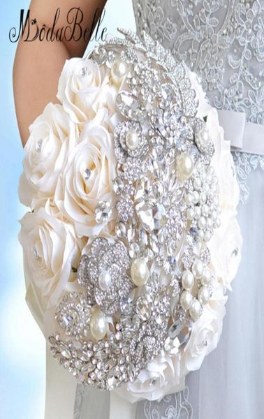 

modabelle whiteivoryredpurplepink crystal bouquet brooch bouquet de mariage blanc bride wedding bouquet for brides5320453