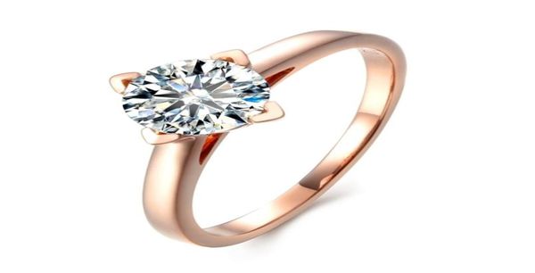 

solitaire ring wedding rings round brilliant cut 10ct 65mm diamond solitaire 14k rose gold engagement s 2208291668462, Golden;silver