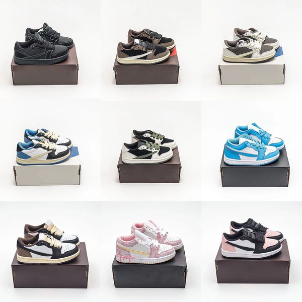 

kid sneakers with box jumpman 1 low big kids basketball shoes lows 1s cactus jack reverse mocha olive black phantom mighty pink youth childr