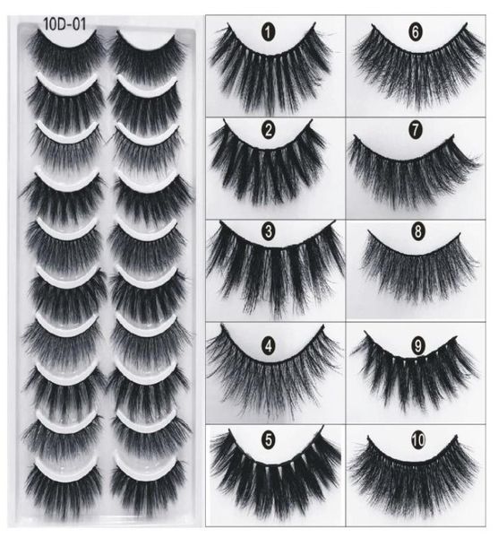 

10 pairs faux mink eyelashes handmade makeup 3d natural false eyelashes long eyelash extension fake lashes4022663