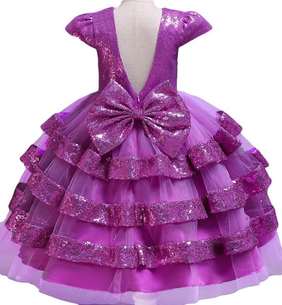 

pegeant sequined backless kids dresses for girls wedding party princess dresses baby girls first communion layered tutu dresses1362056, Red;yellow