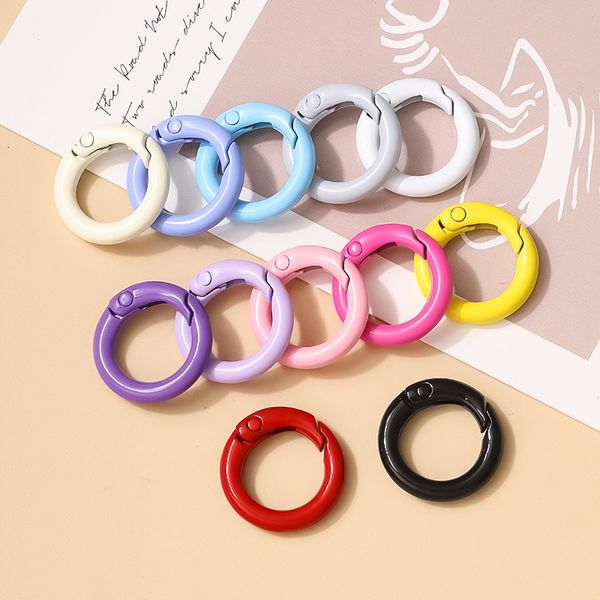 

multicolor round spring buckle hook clasp for jewelry making