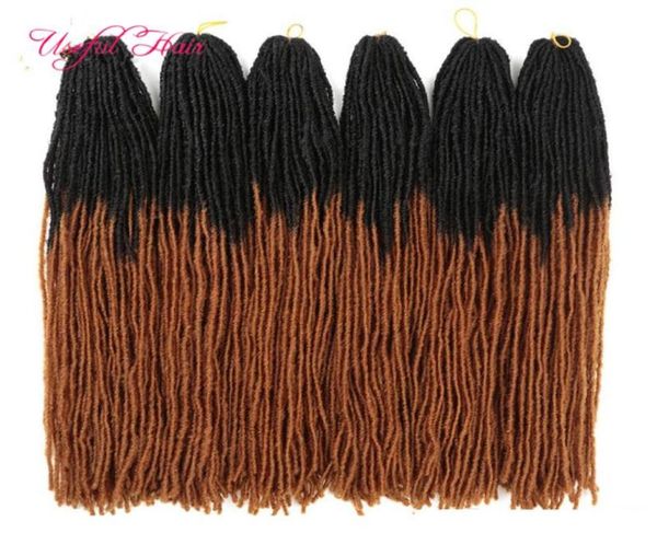 

dreadlocks ombre blonde crochet hair extensions synthetic hair weave 18inch braiding hair sister micro locks straight 27strands wh7991666, Black