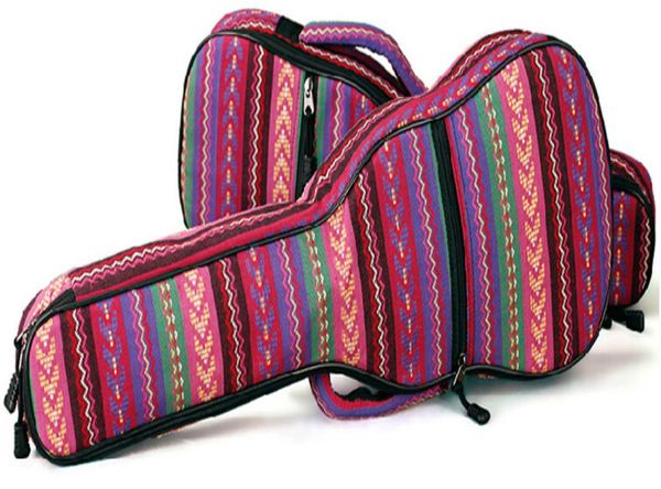 

21quot 23quot ukulele bag ethnic embroidery fabrics mini guitar soft case gig bag wholes wholes4487988